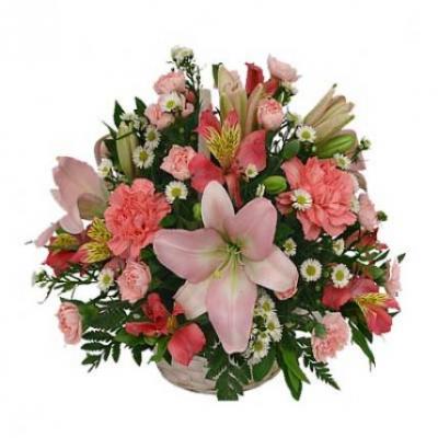 Pink Flower Basket Pink Flower Basket