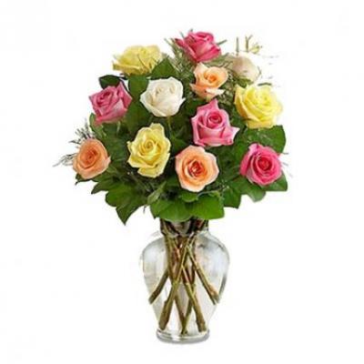 Mixed Roses Vase Mixed Roses Vase