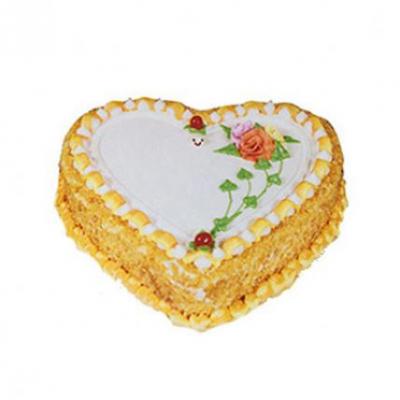 Heart Shape Butter Scotch Cake Heart Shape Butter Scotch Cake