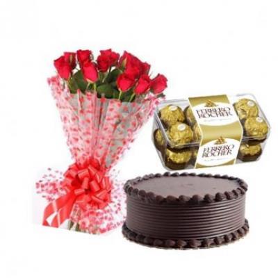 Roses, Cake With Ferrero Roc Roses, Cake With Ferrero Roc