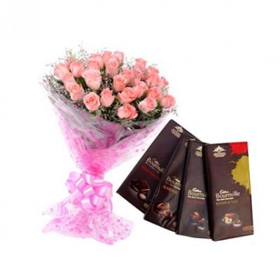 Pink Roses With Bournville Pink Roses With Bournville