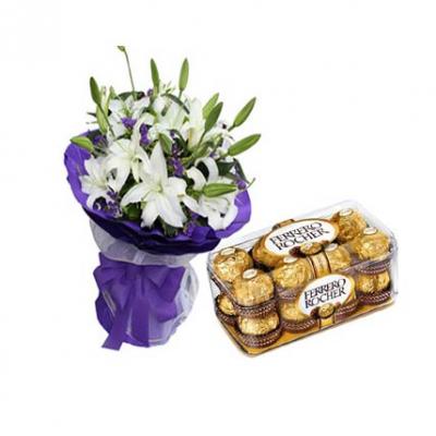 Lilies With Ferrero Rocher Lilies With Ferrero Rocher