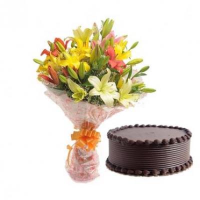 Mix Lilies With Chocolate Cake Mix Lilies With Chocolate Cake