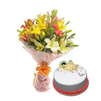 Mix Lilies With Vanilla Cake Mix Lilies With Vanilla Cake
